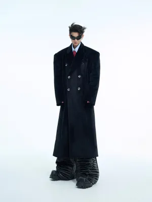 【24s Nov】Heavy Double-breasted Three-dimensional Silhouette Woolen Coat