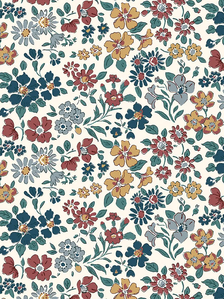 Annabella Multi Neutral - Liberty of London Cotton Tana Lawn - Half Yard