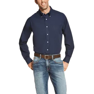 Ariat Solid Long Sleeve Navy Blue Shirt - Big