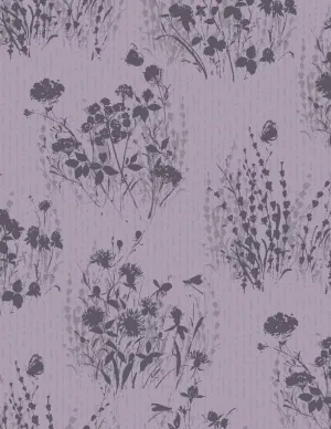 Au Naturel: Purple Floral Silhouettes