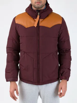 Balvant Down Hooded Jacket in Burgundy