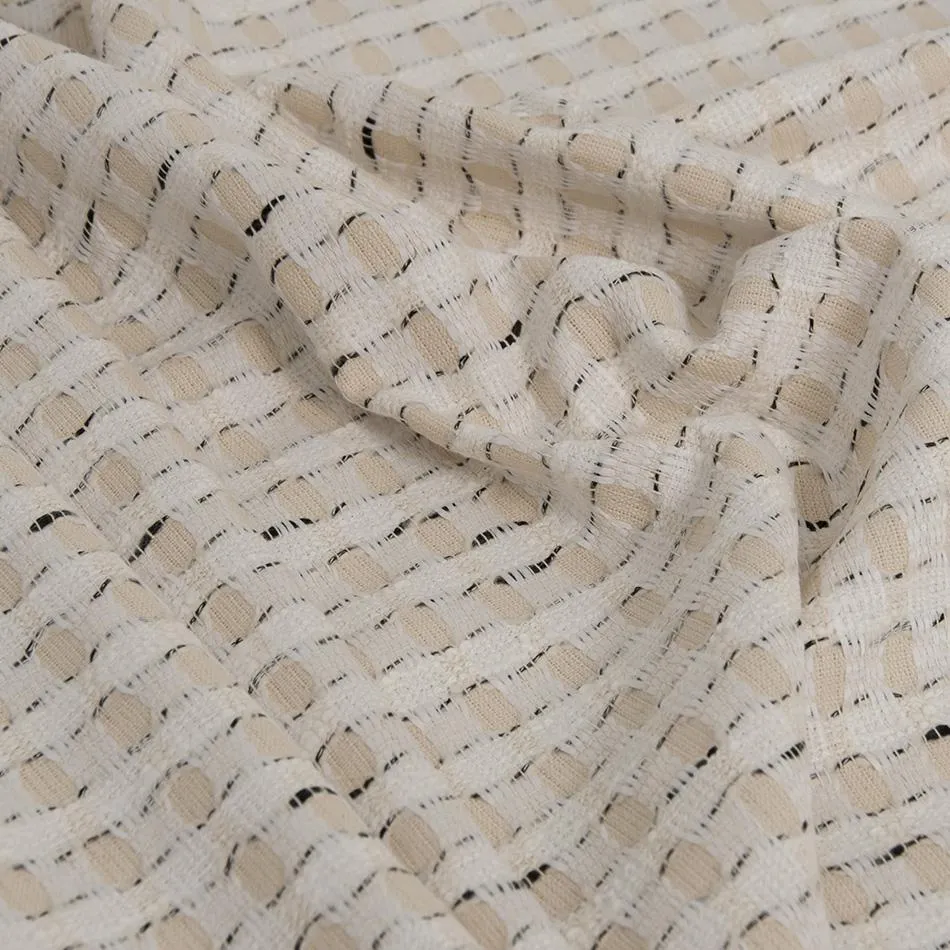 Beige Jacquard Fabric 1597