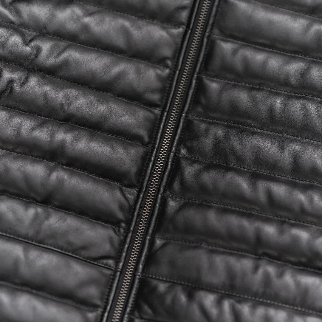 Bridger Leather Down Jacket | Black