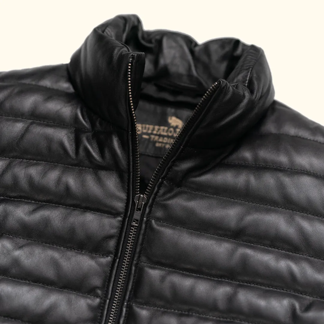 Bridger Leather Down Jacket | Black