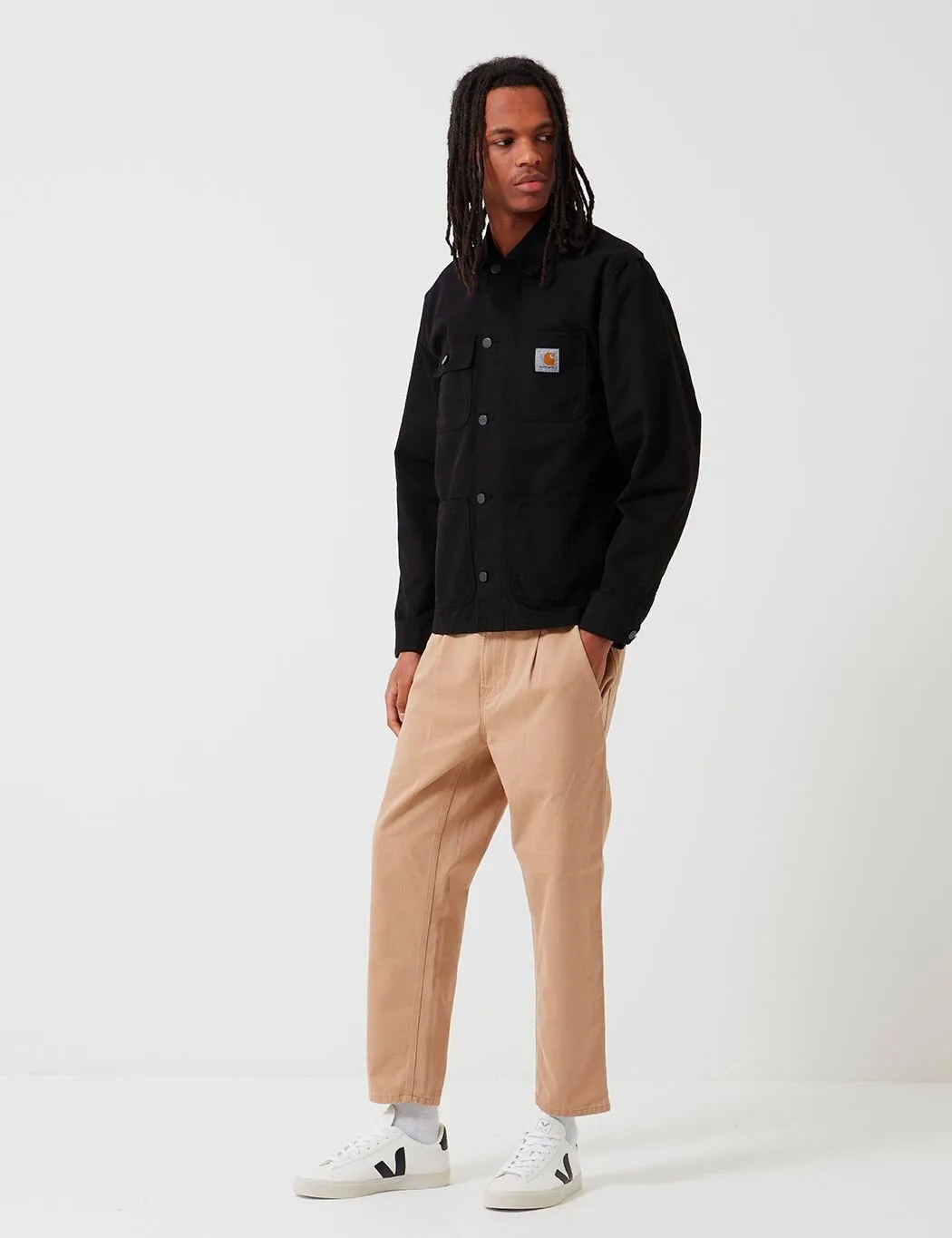 Carhartt-WIP Michigan Coat (Cotton Newcomb Drill) - Black