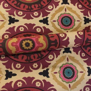 Castiloga Spice Medallion 100% Cotton Upholstery Fabric 54"