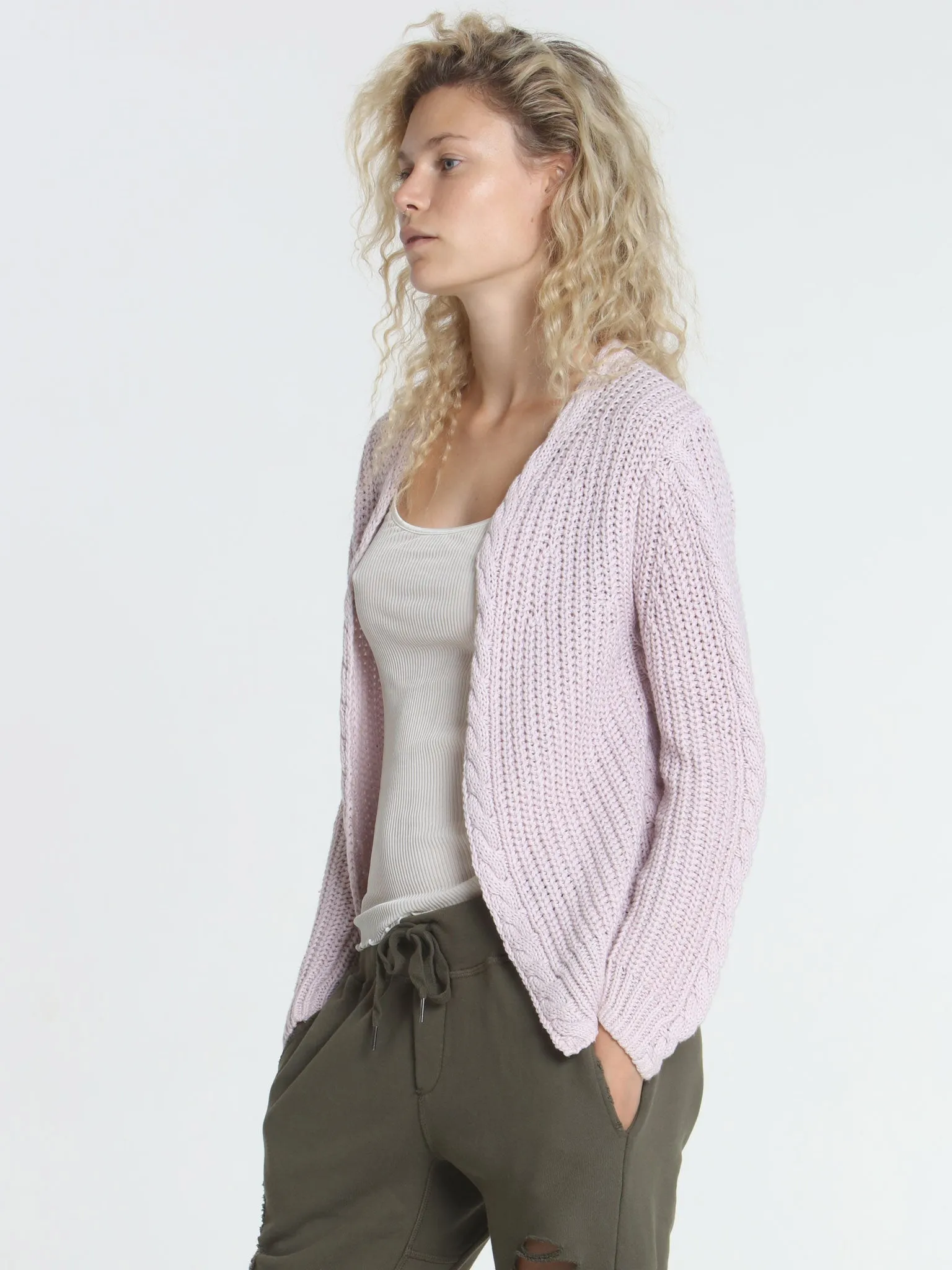 Cool Days Cardigan - Faded Pink