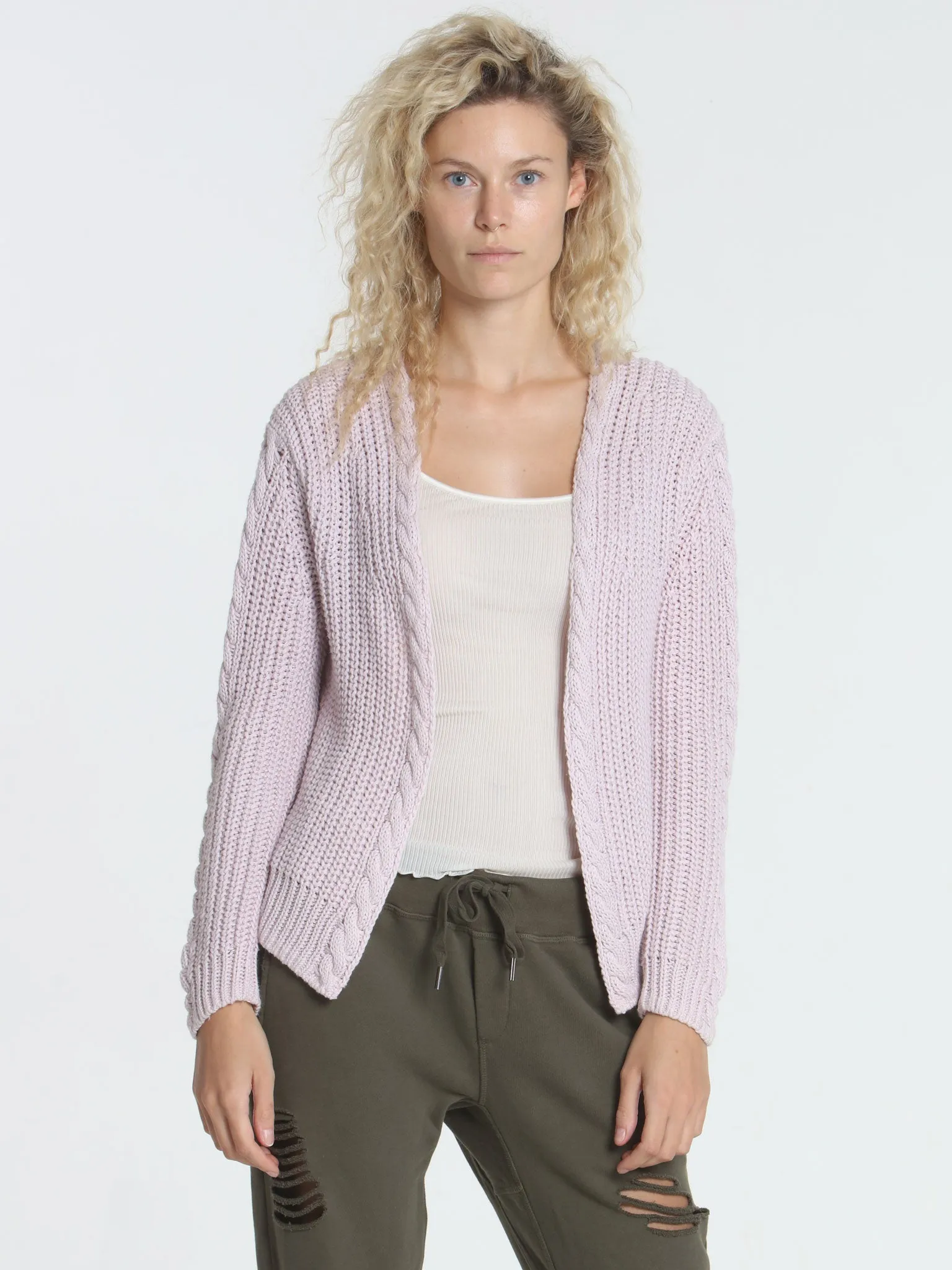 Cool Days Cardigan - Faded Pink