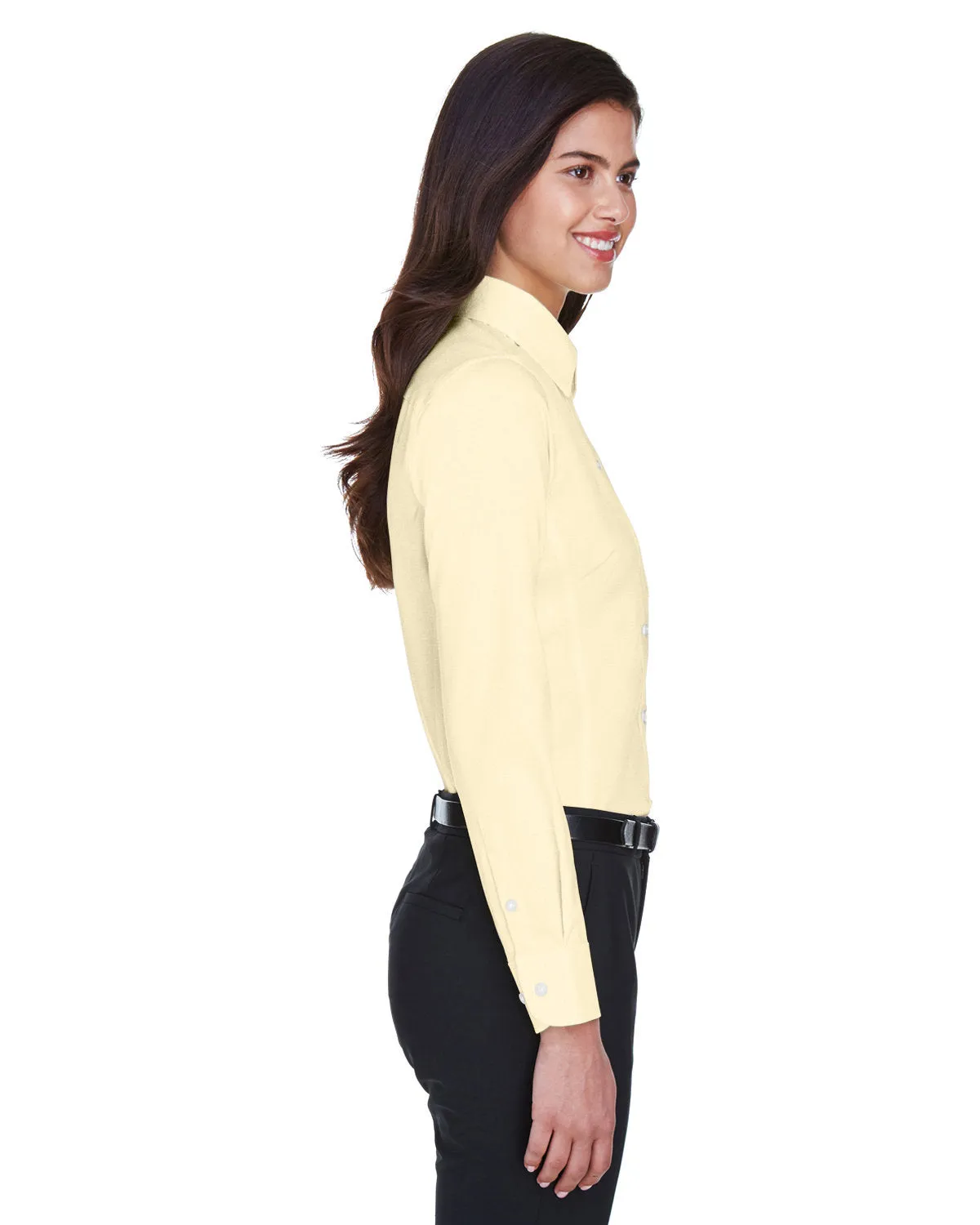 Devon & Jones Ladies' Crown Woven Collection™ Solid Stretch Twill