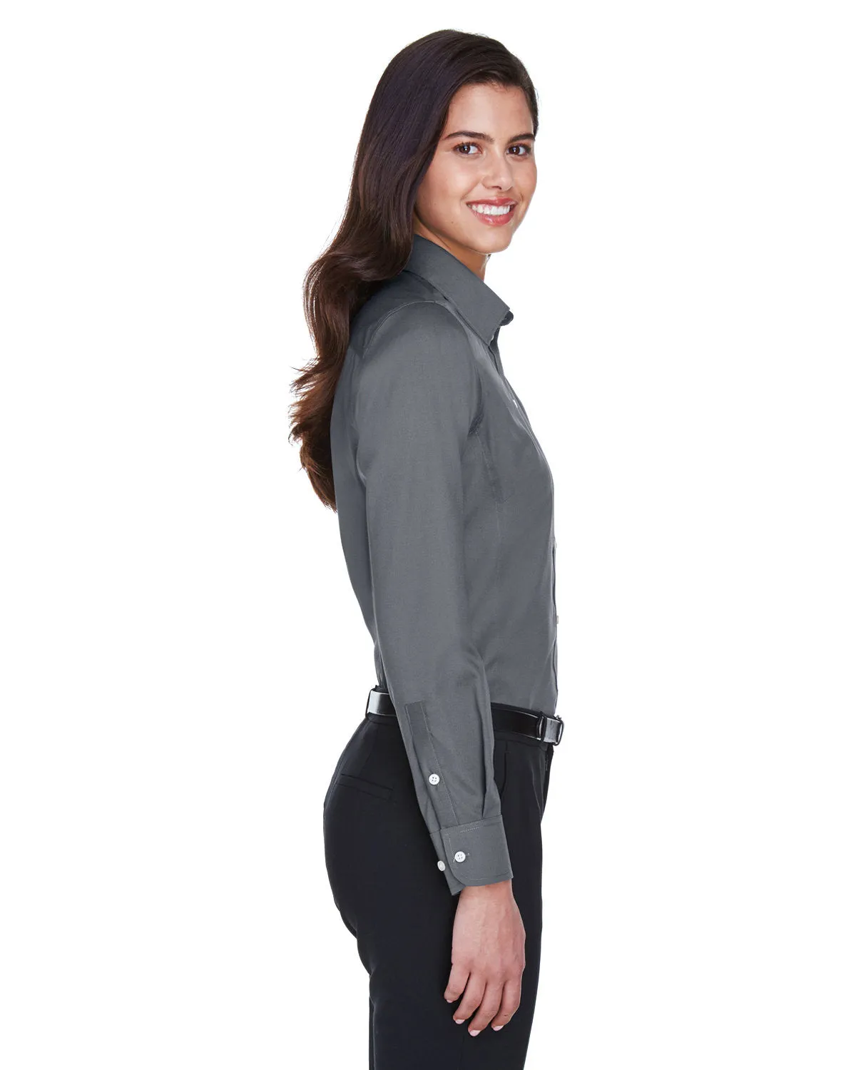 Devon & Jones Ladies' Crown Woven Collection™ Solid Stretch Twill