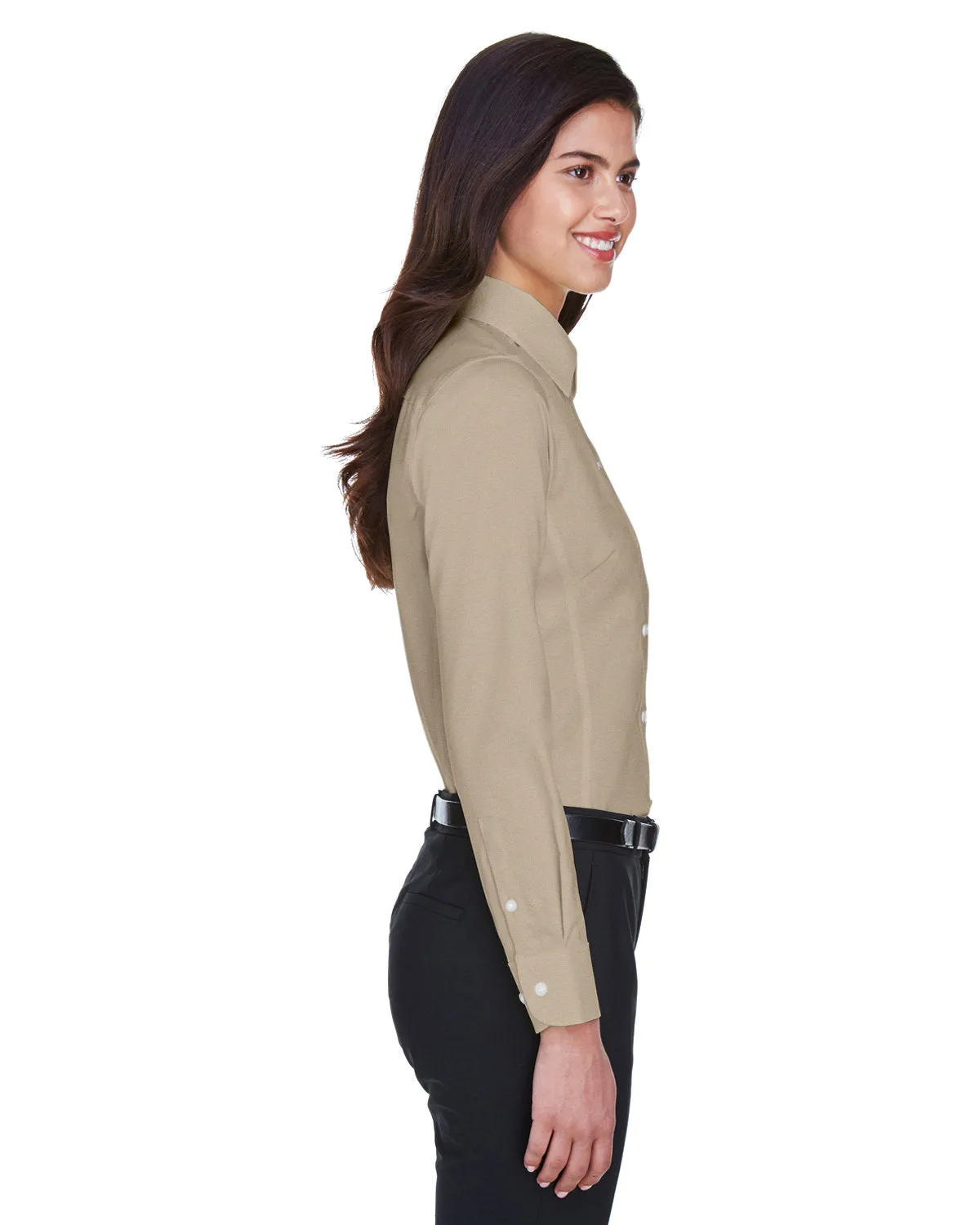 Devon & Jones Ladies' Crown Woven Collection™ Solid Stretch Twill