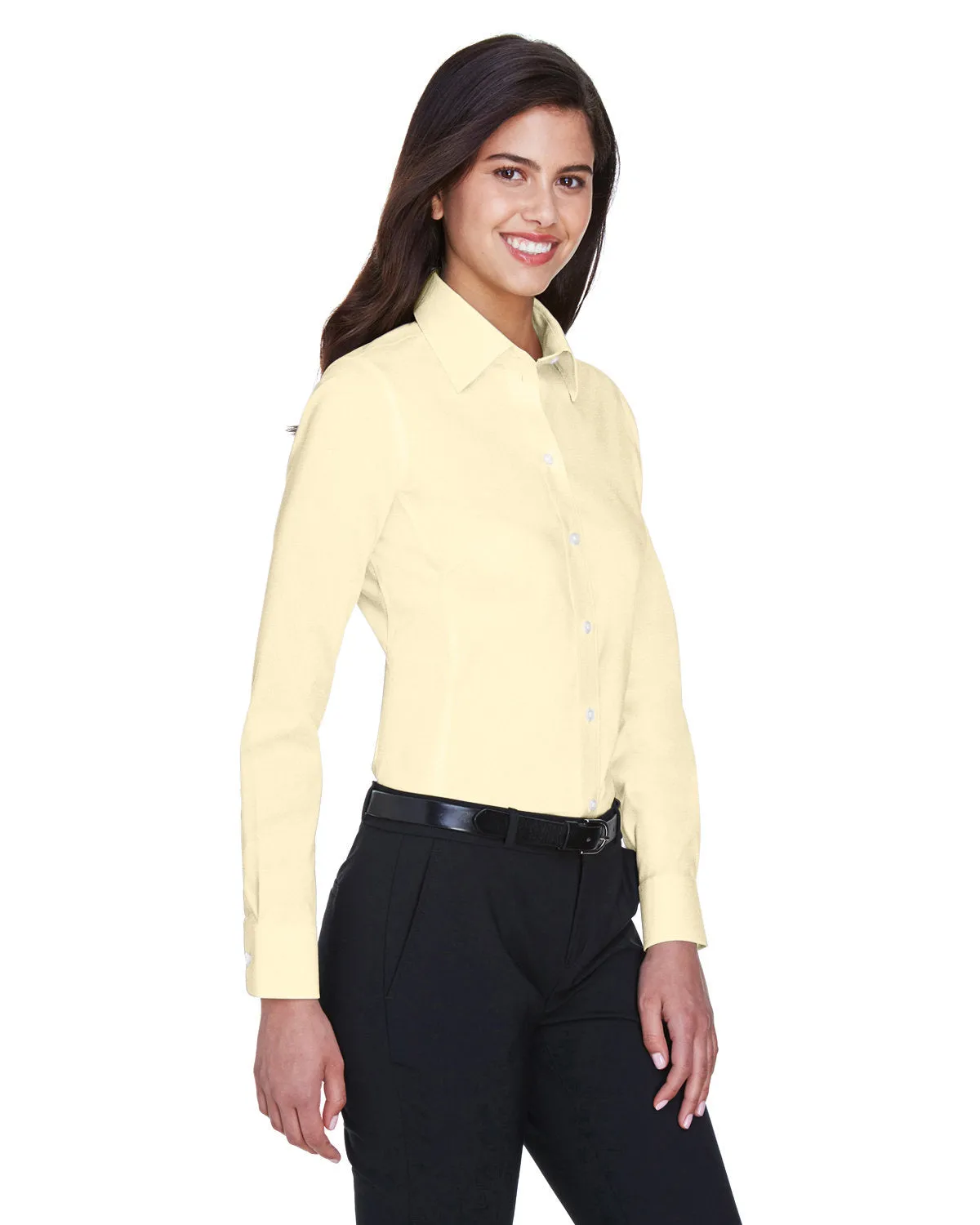 Devon & Jones Ladies' Crown Woven Collection™ Solid Stretch Twill