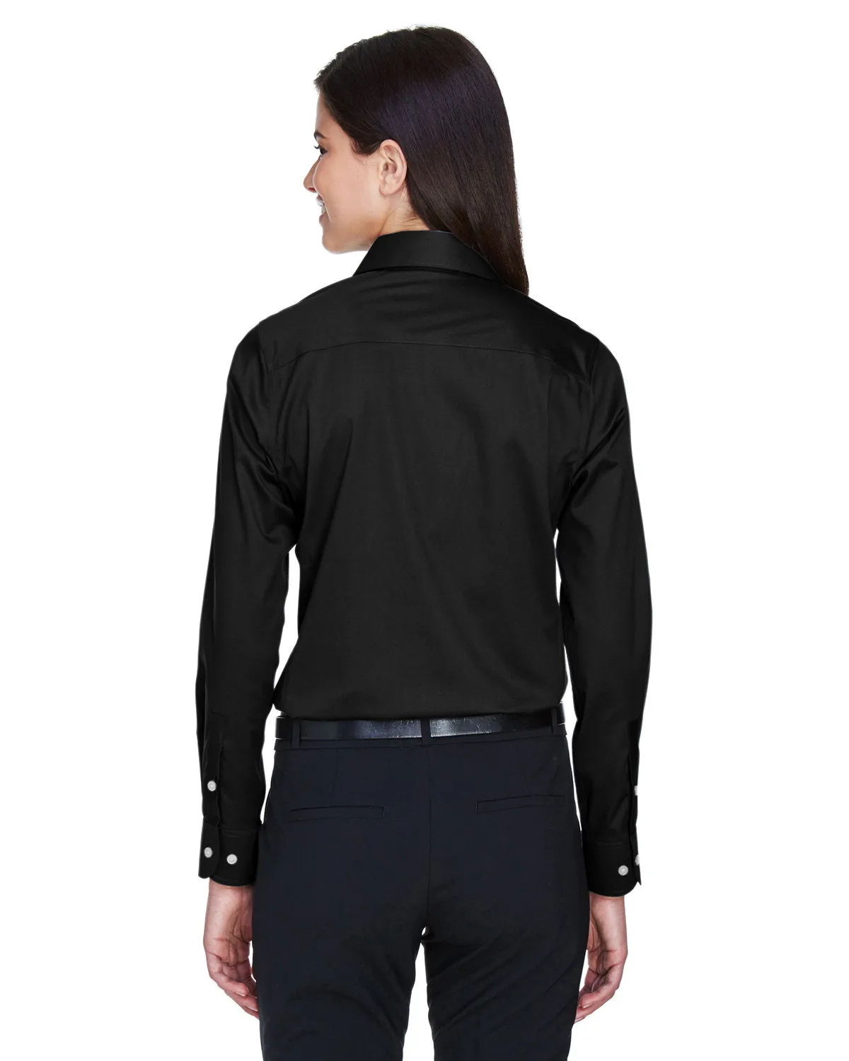 Devon & Jones Ladies' Crown Woven Collection™ Solid Stretch Twill