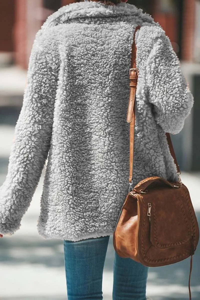 Dunnmall Winter Plush Coat Cardigan