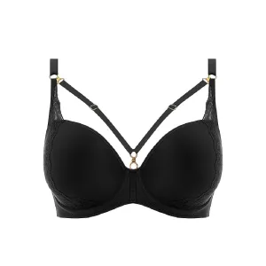 Freya Temptress Underwire Molded Plunge T-Shirt Bra, Black