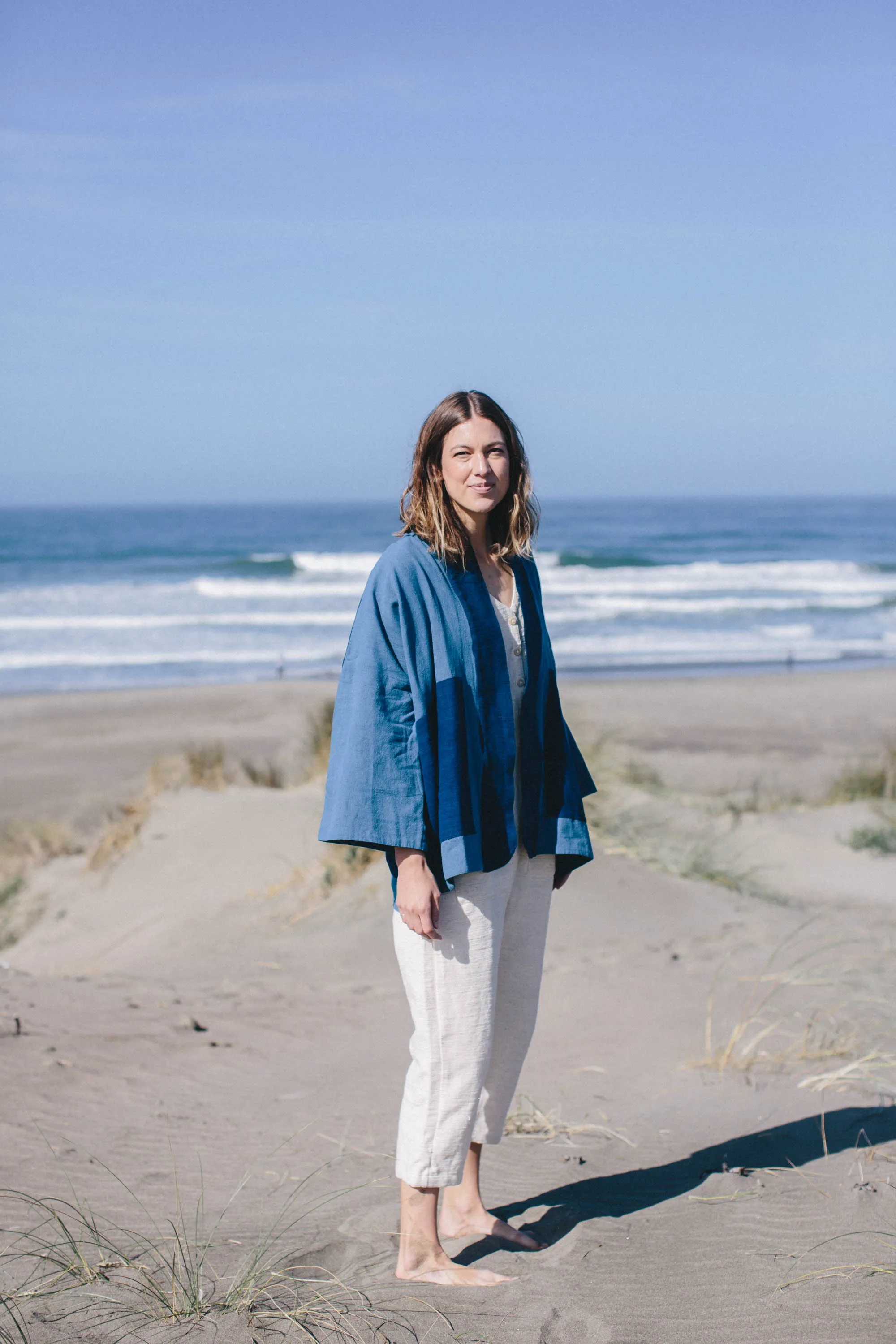 Indigo Waves Coat