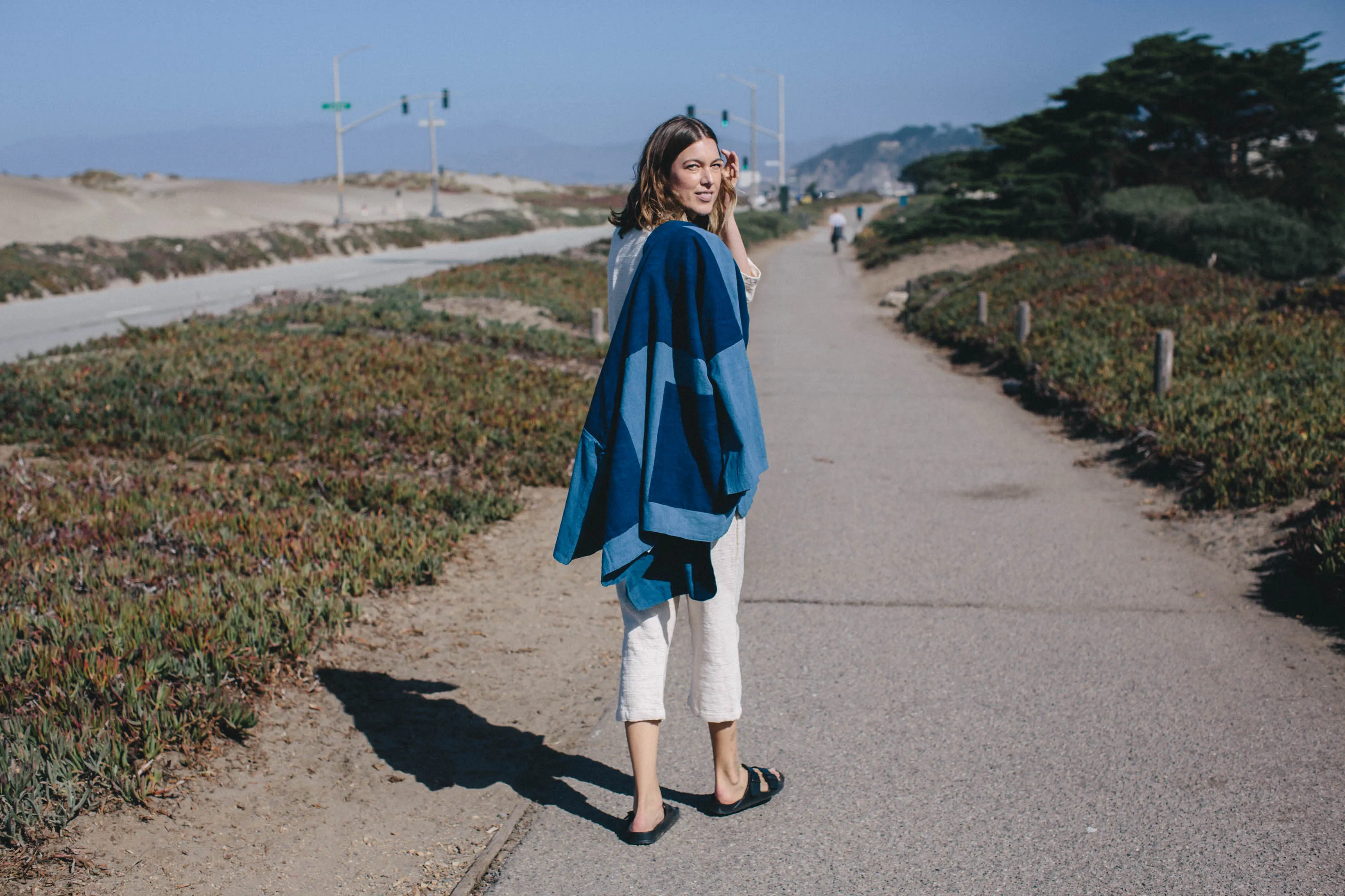 Indigo Waves Coat