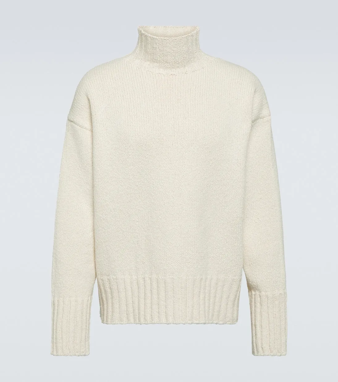 Jil Sander wool and silk sweater, white