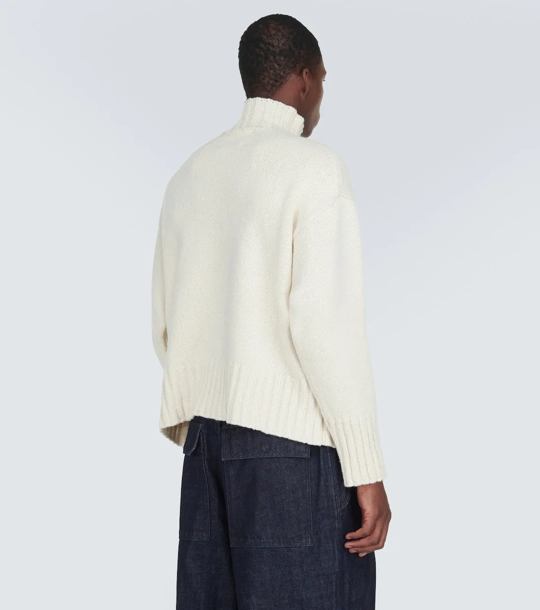 Jil Sander wool and silk sweater, white