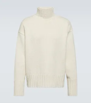 Jil Sander wool and silk sweater, white