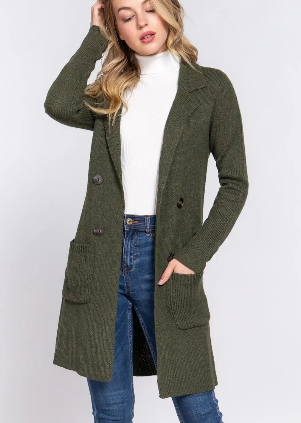 Long Collared Cardigan Jacket