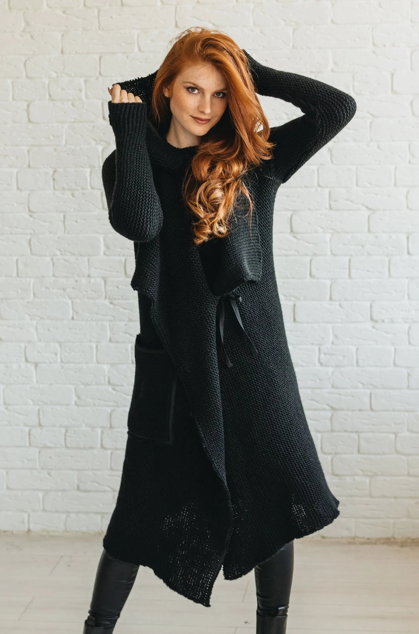 Long Hooded Cardigan