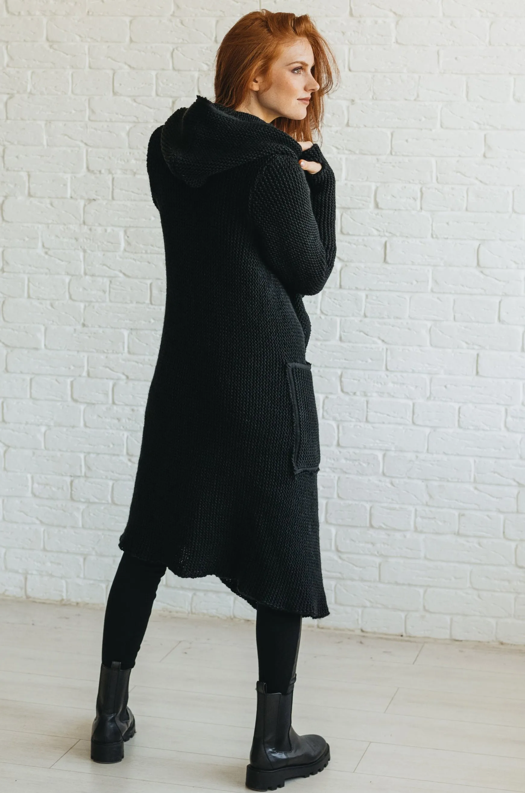 Long Hooded Cardigan