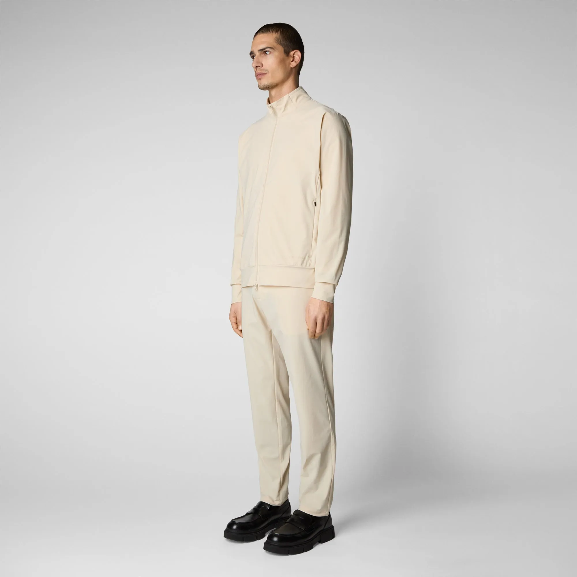 Men's Tulio Zip-Up Sweatshirt in Shore Beige