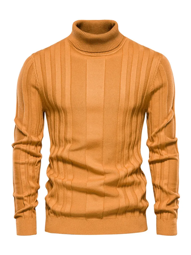 Men's Turtleneck Casual Solid Colour Sweater