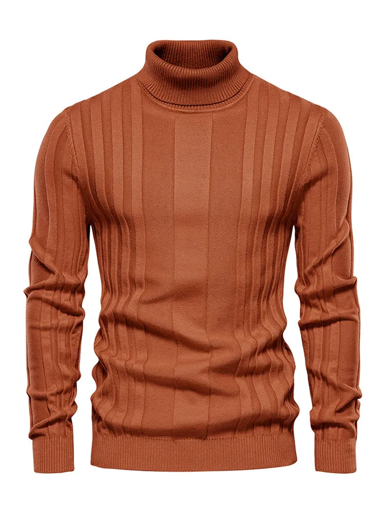 Men's Turtleneck Casual Solid Colour Sweater