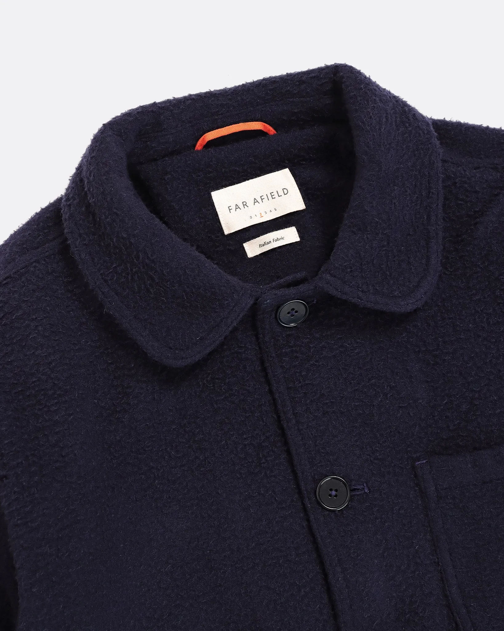 Navy Iris Melton Station Jacket