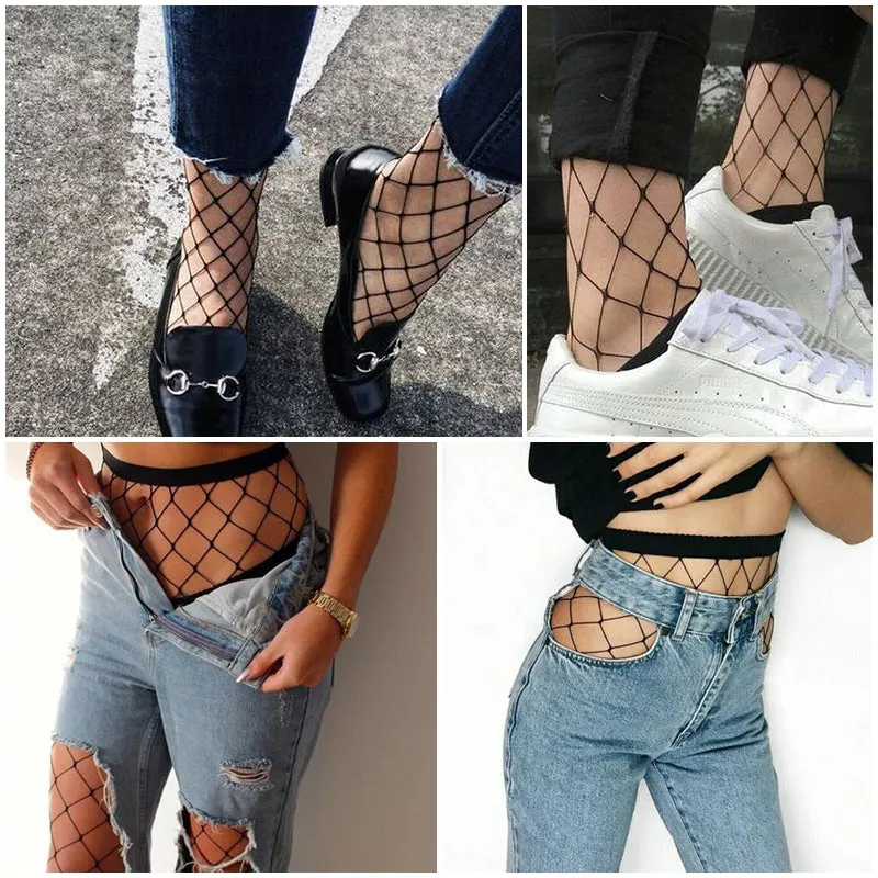 Party Hollow out sexy pantyhose female Mesh black women tights stocking slim fishnet stockings club party hosiery TT016-2