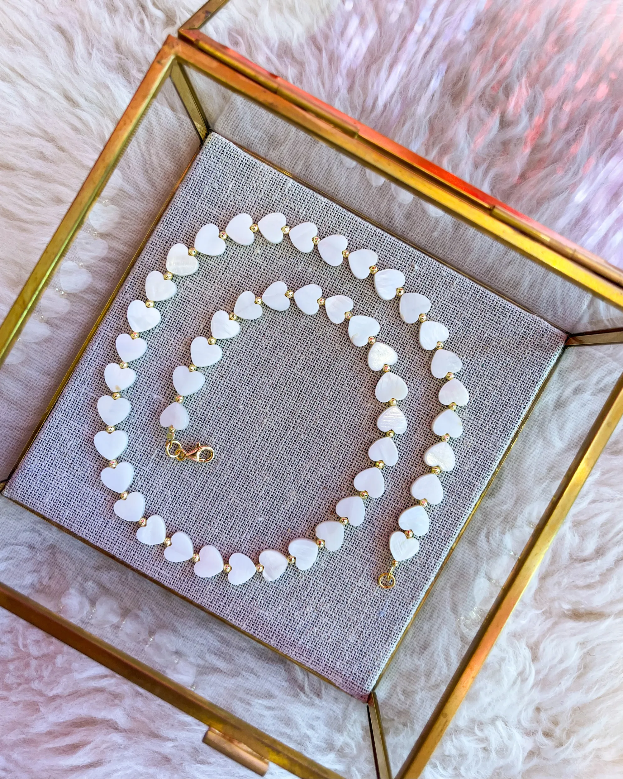 Pearl Multi Heart Necklace