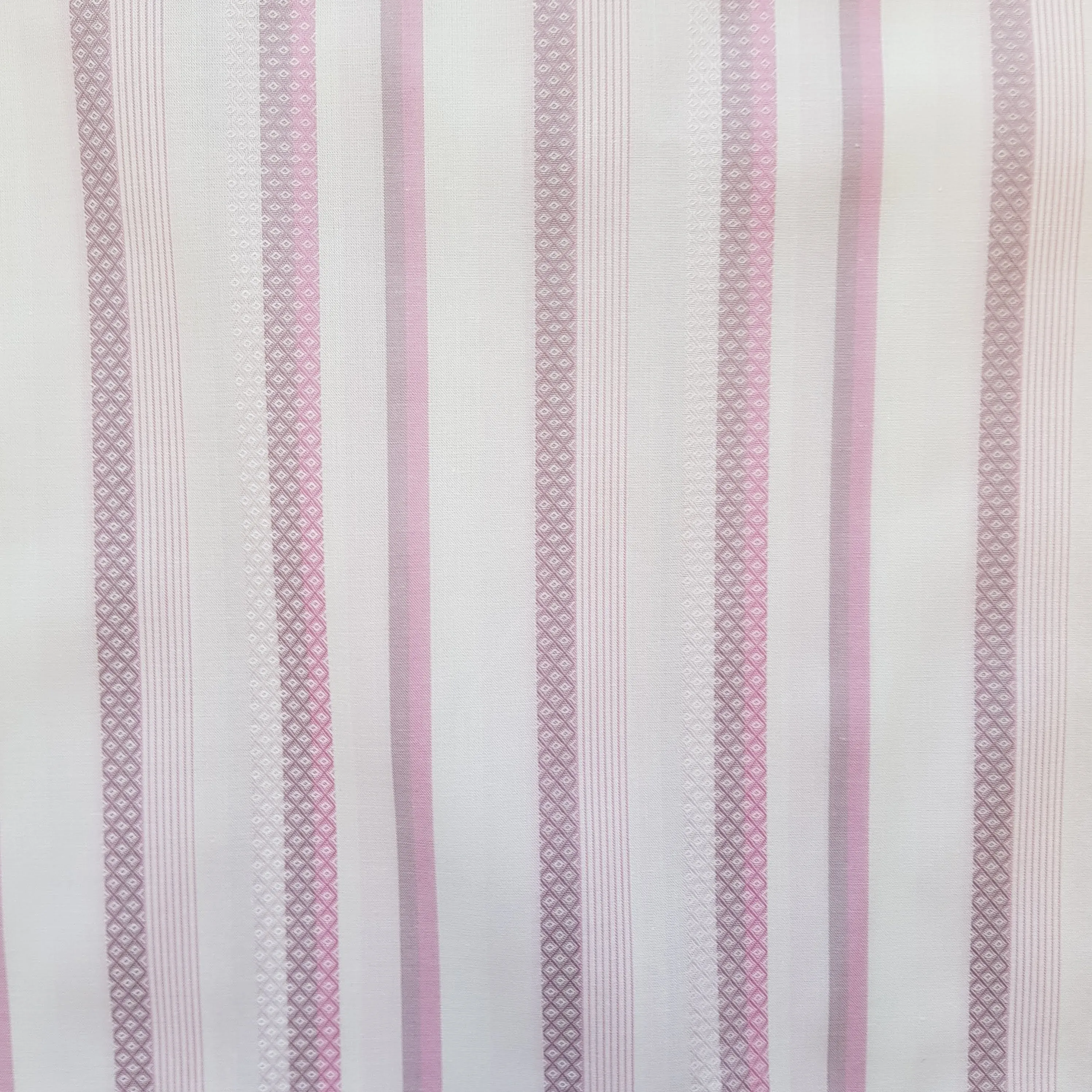 Pink, Purple And White Stripe Cotton Fabric.