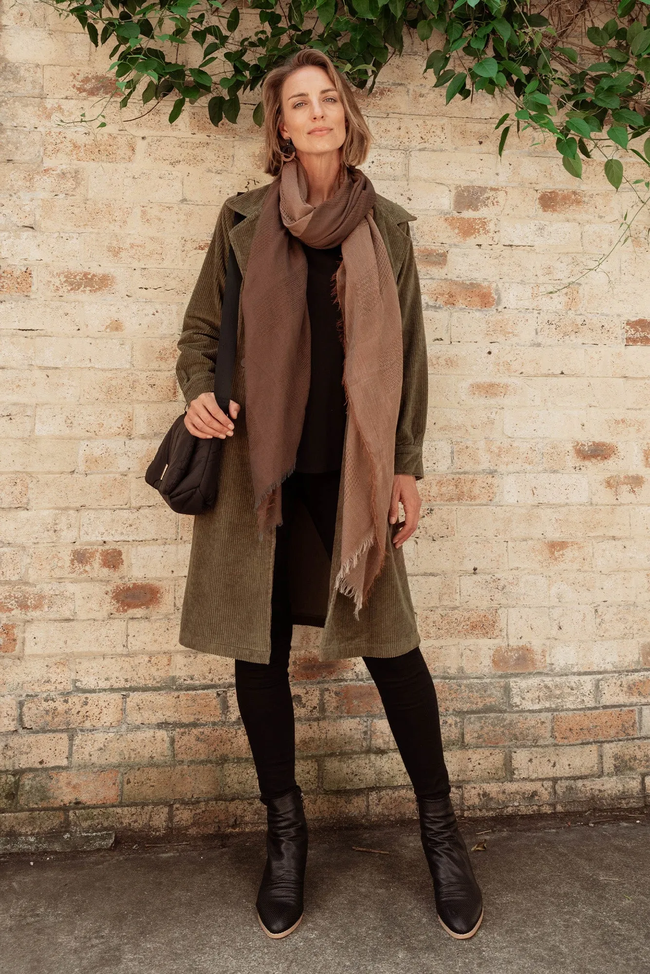 Pollux Khaki Cotton Corduroy Coat