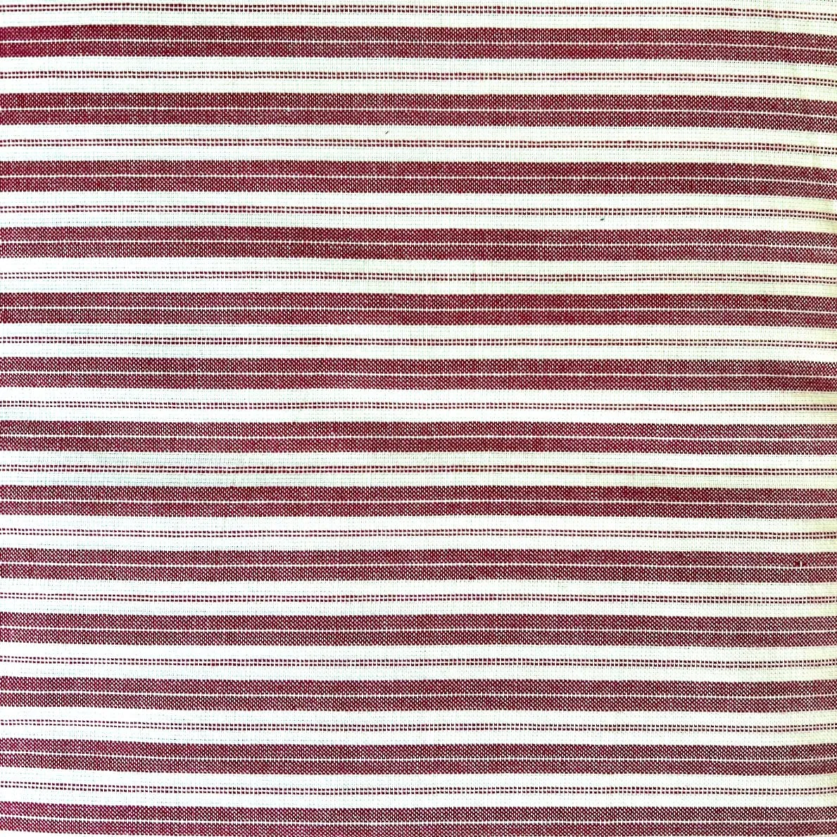 Red Stripes Homespun Fabric by Half Yard