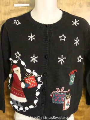 Santa in a Dress Ugliest Christmas Sweater