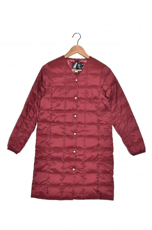 「TAION」long down jacket -burgundy- (women)