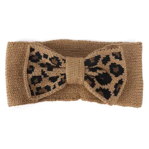 TEEK - KNIT LEOPARD BOW HEADBAND