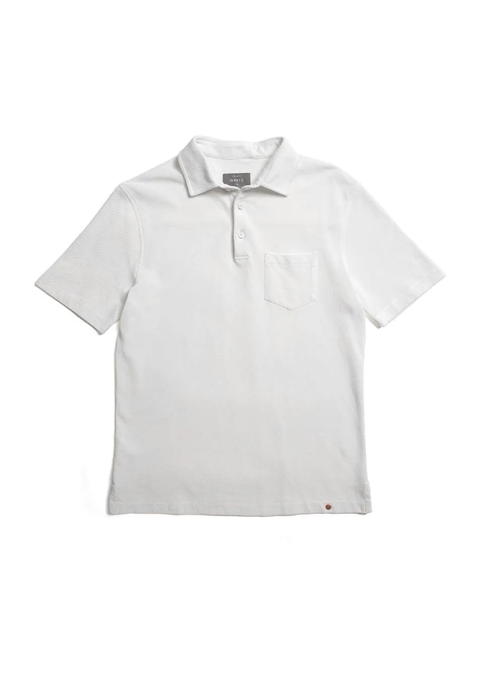 The Edmond Pique Polo - Flake White