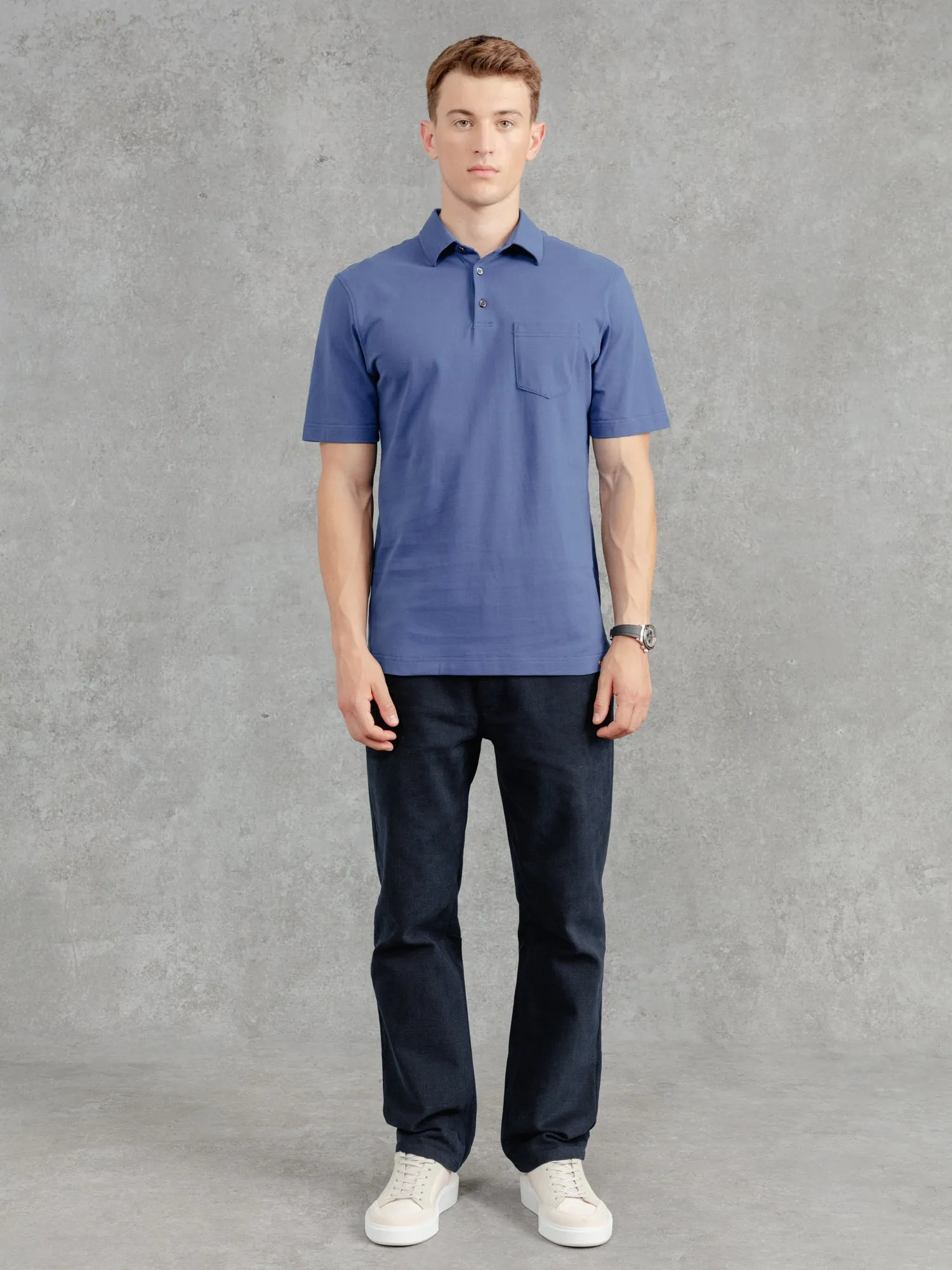 The Edmond Pique Polo - Prussian Blue