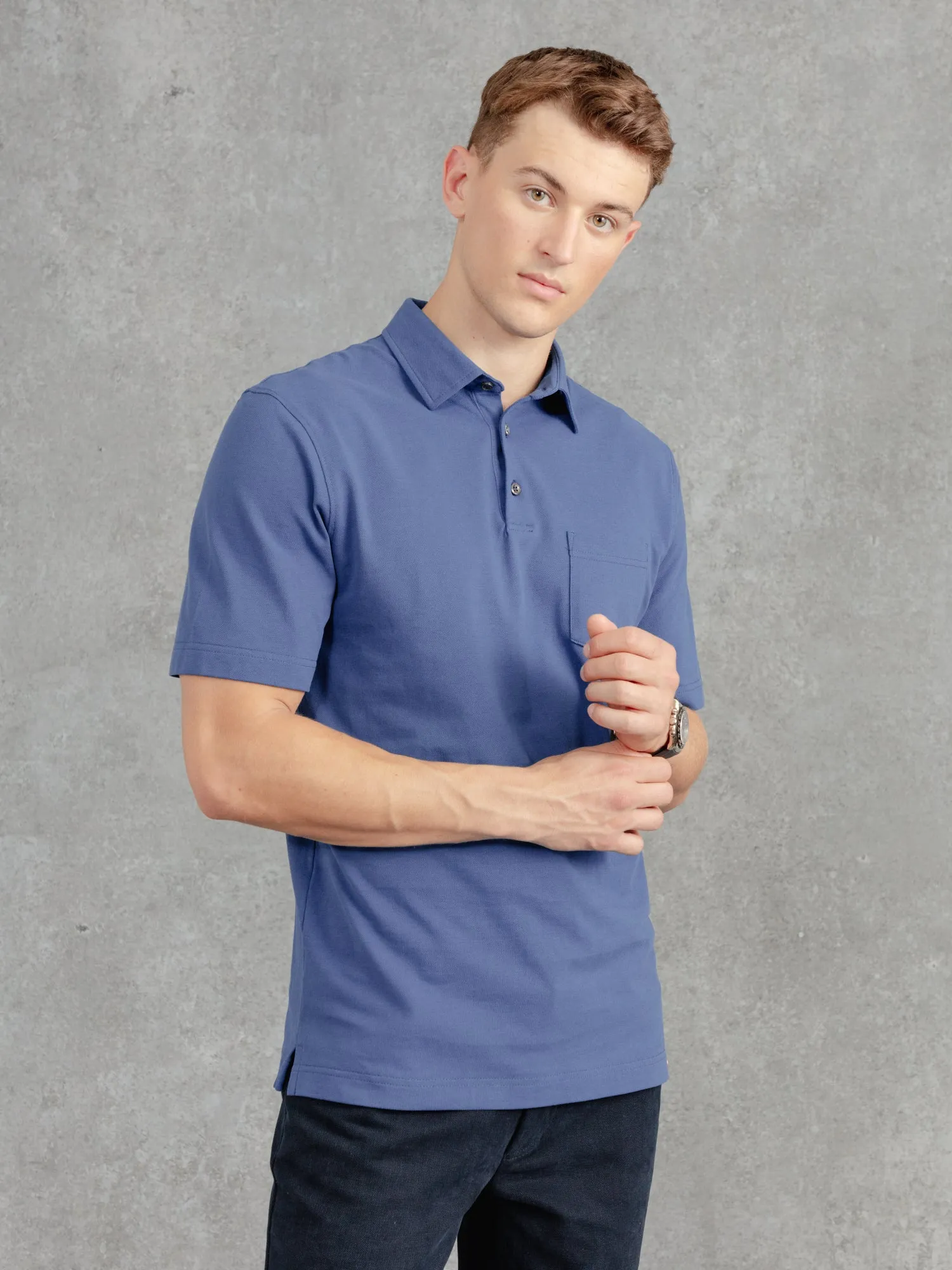 The Edmond Pique Polo - Prussian Blue