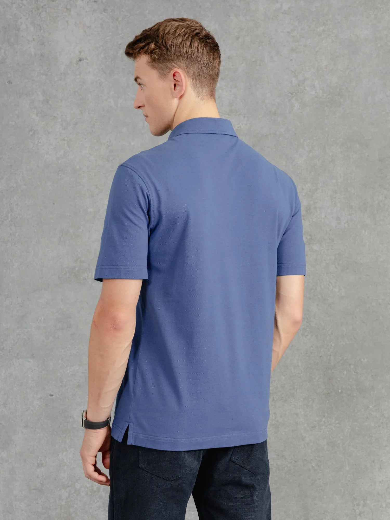 The Edmond Pique Polo - Prussian Blue