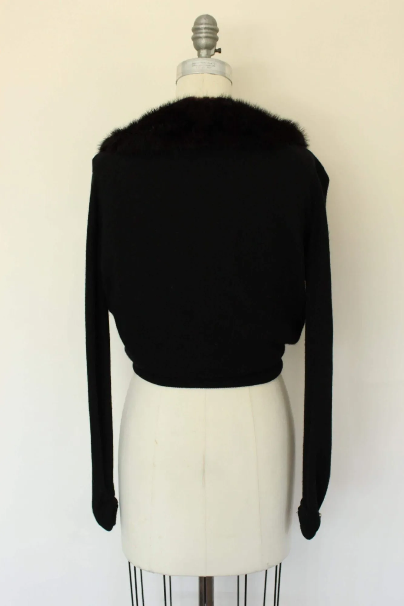 Vintage 1950s Hadley Black Cashmere Cardigan