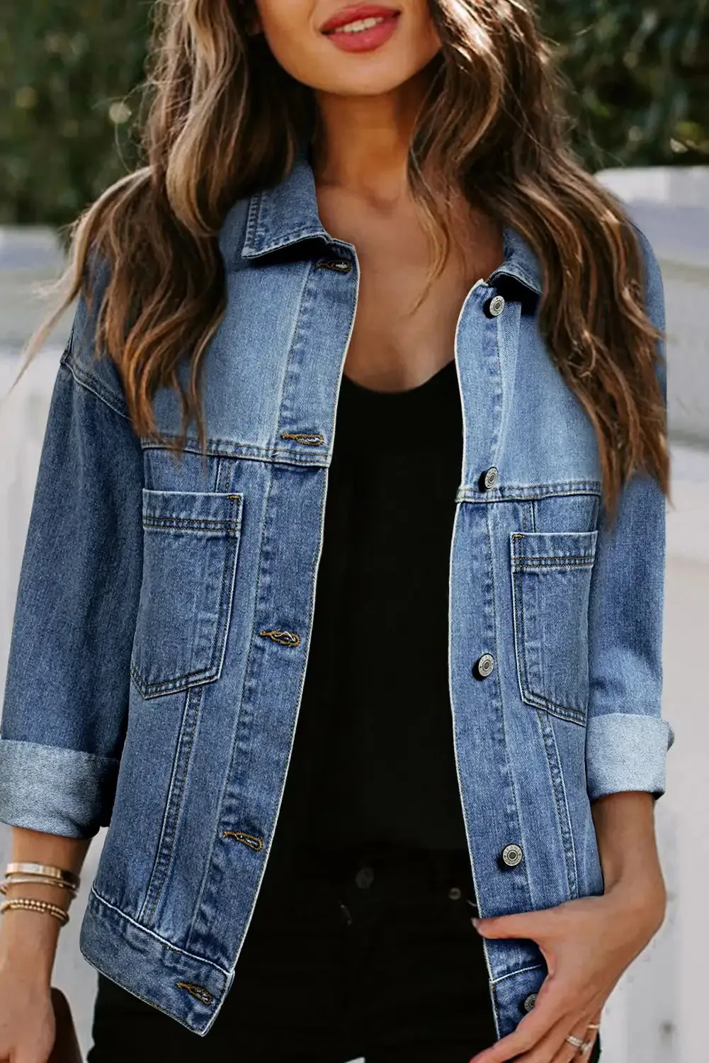 Vintage Light Blue Oversize Denim Jacket