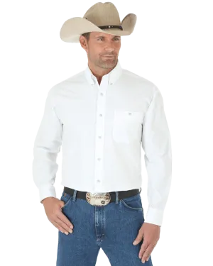 Wrangler George Strait White Solid Shirt